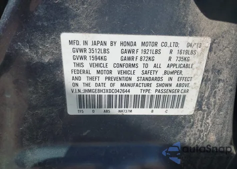 2013 Honda Fit from USA, damaged, VIN JHMGE8H3XDC042644
